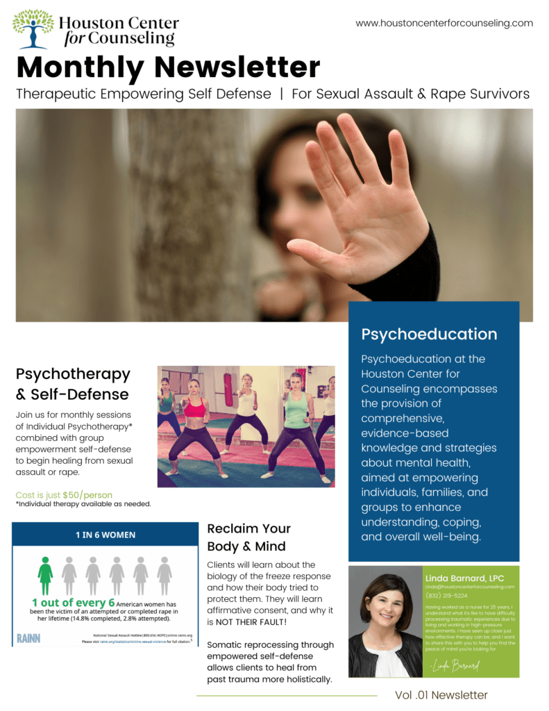 Houston Center For Counseling Monthly Newsletter